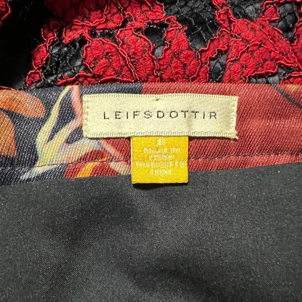 ANTHROPOLOGIE X LEIFSDOTTIR FLORAL LACE SKIRT SIZE 8 - Picture 6 of 11